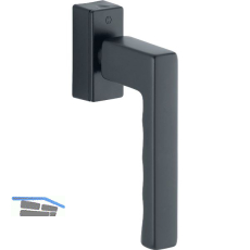 HOPPE Fenstergriff TOULON SecuForte, VK 32-42 mm, Aluminium schwarz matt