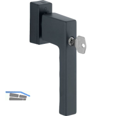 HOPPE Fenstergriff TOULON Sperrzylinder, VK 32-42 mm, Aluminium schwarz matt