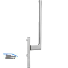 HOPPE Hebeschiebet�rgriff TOULON innen UG, L�nge 253, Aluminium Edelstahl Effekt