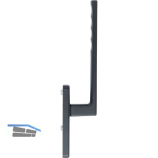HOPPE Hebeschiebet�rgriff TOULON innen PZ, L�nge 253, Aluminium schwarz matt
