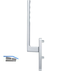 HOPPE Hebeschiebet�rgriff TOULON au�en PZ, L�nge 253, Aluminium silber eloxiert