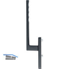 HOPPE Hebeschiebet�rgriff TOULON au�en PZ, L�nge 253, Aluminium schwarz matt