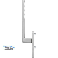 HOPPE Hebeschiebet�rgriff TOULON au�en PZ, L�nge 253, Aluminium Edelstahl Effekt