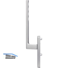 HOPPE Hebeschiebet�rgriff TOULON au�en PZ, L�nge 253, Aluminium edelstahlfarbig