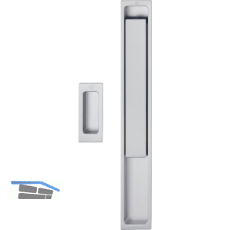 HOPPE Hebeschiebegarnitur AUSTIN Muschelgriff, Aluminium edelstahlfarbig matt