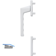 HOPPE Fenstergriff-Halbgarnitur TOULON au�en hoch, Aluminium wei�