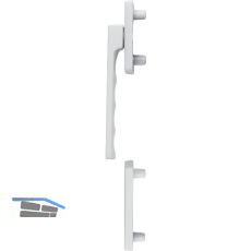 HOPPE Fenstergriff-Halbgarnitur TOULON au�en flach, Aluminium wei�