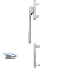 HOPPE Fenstergriff-Halbgarnitur TOULON au�en flach, Aluminium edelstahlfarbig