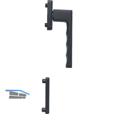 HOPPE Fenstergriff-Halbgarnitur TOULON innen, Aluminium schwarz matt