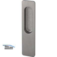 HOPPE Hebeschiebet�rmuschel OMEGA au�en eckig, Aluminium edelstahlfarbig matt