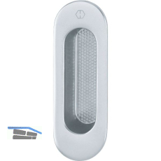 HOPPE Hebeschiebet�rmuschel OMEGA au�en oval, Aluminium silber eloxiert