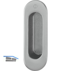 HOPPE Hebeschiebet�rmuschel OMEGA au�en oval, Aluminium Edelstahl Effekt