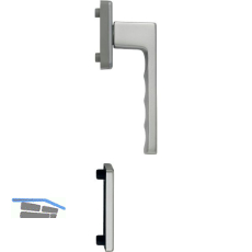 HOPPE Fenstergriff-Halbgarnitur TOULON innen, Aluminium Edelstahl Effekt