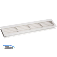 L�ftungsgitter f�r Zimmert�ren 454 x 90 mm TS 35-45 mm Kunststoff wei�