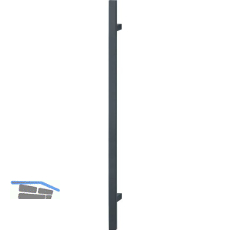 HOPPE B�gelgriffe E5726 rechteckig gerade, 1200/900, Edelstahl schwarz matt