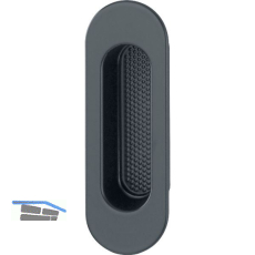 HOPPE Hebeschiebet�rmuschel oval, Aluminium schwarz matt