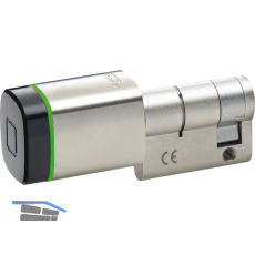 DORMAKABA Digitalhalbzylinder evolo smart, 30 mm, Messing vernickelt matt