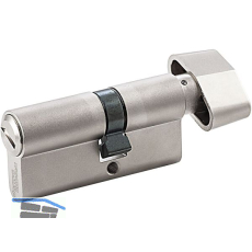 WC-Zylinder m. Drehknauf innen, 35/27 mm, Messing vernickelt matt