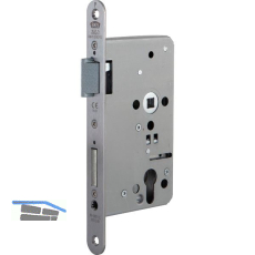 Fluchtt�rschloss B 1201 1-flg. Funktion E, Rundstulp 20mm, PZW, rechts,Edelstahl