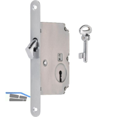 HOPPE Schiebet�rschloss mit Bogenriegel, BB, DM 50, rund, verchromt satiniert