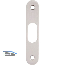 Schlie�blech Anschlagplatte f�r Schiebet�rschl�sser, 90x18x2 mm, verchromt sat.