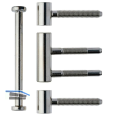 Einbohrband 3-tlg. Typ 335 � 15 mm, Stahl vernickelt