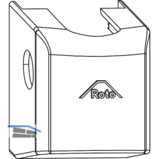ROTO NX Abdeckkappe Ecklager P PVC R01.1 natursilber