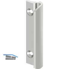 ROTO Balkont�rgriff ROTOLINE L�nge 74 mm, Aluminium silber eloxiert