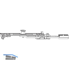 ROTO E-Tec Control NT/NX Getriebeanschluss MVS 1P Zapfen silber