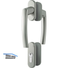 ROTO Balkont�rgriffgarnitur ROTOLINE hoch, Aluminium silber eloxiert