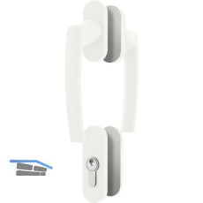 ROTO Balkont�rgriffgarnitur ROTOLINE hoch, Aluminium wei�