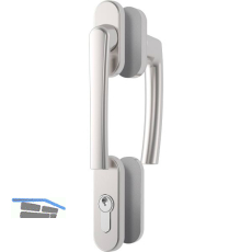 ROTO Balkont�rgriffgarnitur ROTOLINE niedrig, Aluminium silber eloxiert