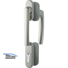 ROTO Balkont�rgriffgarnitur ROTOLINE niedrig, Aluminium titan eloxiert