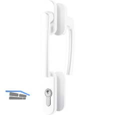 ROTO Balkont�rgriffgarnitur ROTOLINE niedrig, Aluminium wei�