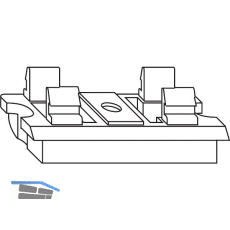 ROTO NT/NX Auflauf f�r Nutmontage Fl�gelteil Falzluft 12 mm grau