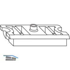 ROTO NT/NX Auflauf f�r Stulpmontage Fl�gelteil Falzluft 12 mm grau