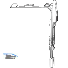 ROTO NT/NX Eckumlenkung Stulp oben mit Aussto� f�r 2-flg. Fenster silber