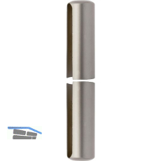 SOLIDO Aufsteckh�lsen, flachrund, Band � 20 mm, Kunststoff vernickelt matt