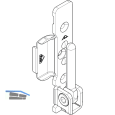 ROTO NT/NX Ecklager E5/T Holz 12/18 verstellbar 2 Bohrzapfen 7 mm 150 kg rechts