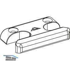 ROTO NT/NX Schlie�st�ck Holz Eurofalz 30 mm 13V Zink