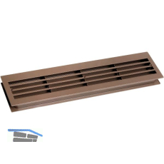 L�ftungsgitter f�r Zimmert�ren 454 x 90 mm TS 35-45 mm Kunststoff braun