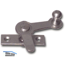 Zungenreiber mit Eisenknopf auf eckiger, gerader Platte, Stahl blank, links, 25