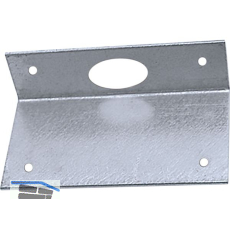 Riegelschlie�blech abgewinkelt, mit ovalem Loch, 70 x 40 x 21 mm, verzinkt
