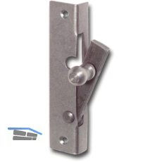 Fensterspreizel mit Eisenknopf, rechts, 50 mm, Stahl blank