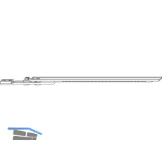 ROTO NT/NX Getriebeverl�ngerung L=330 mm ohne Zapfen kuppelbar silber
