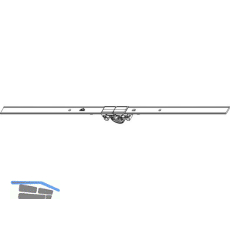 ROTO NT/NX DK-Getriebe mittig/variabel DM 15 mm L=430 mm ohne Zapfen silber