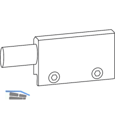GU-966/200 Federpuffer, Aluminium silberf�rbig