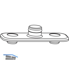 ROTO NT/NX Rahmenteil Holz mit Bohrzapfen zu Feststellschere/Drehbegrenzer