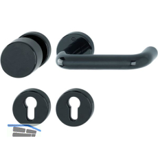 Wechselgarnitur PARIS - auf Rosette PZ, 40 - 66, Kunststoff schwarz