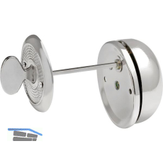 SOLIDO Drehknopfglocke � 65 mm, T�rst�rke max. 56 mm, Stahl vernickelt